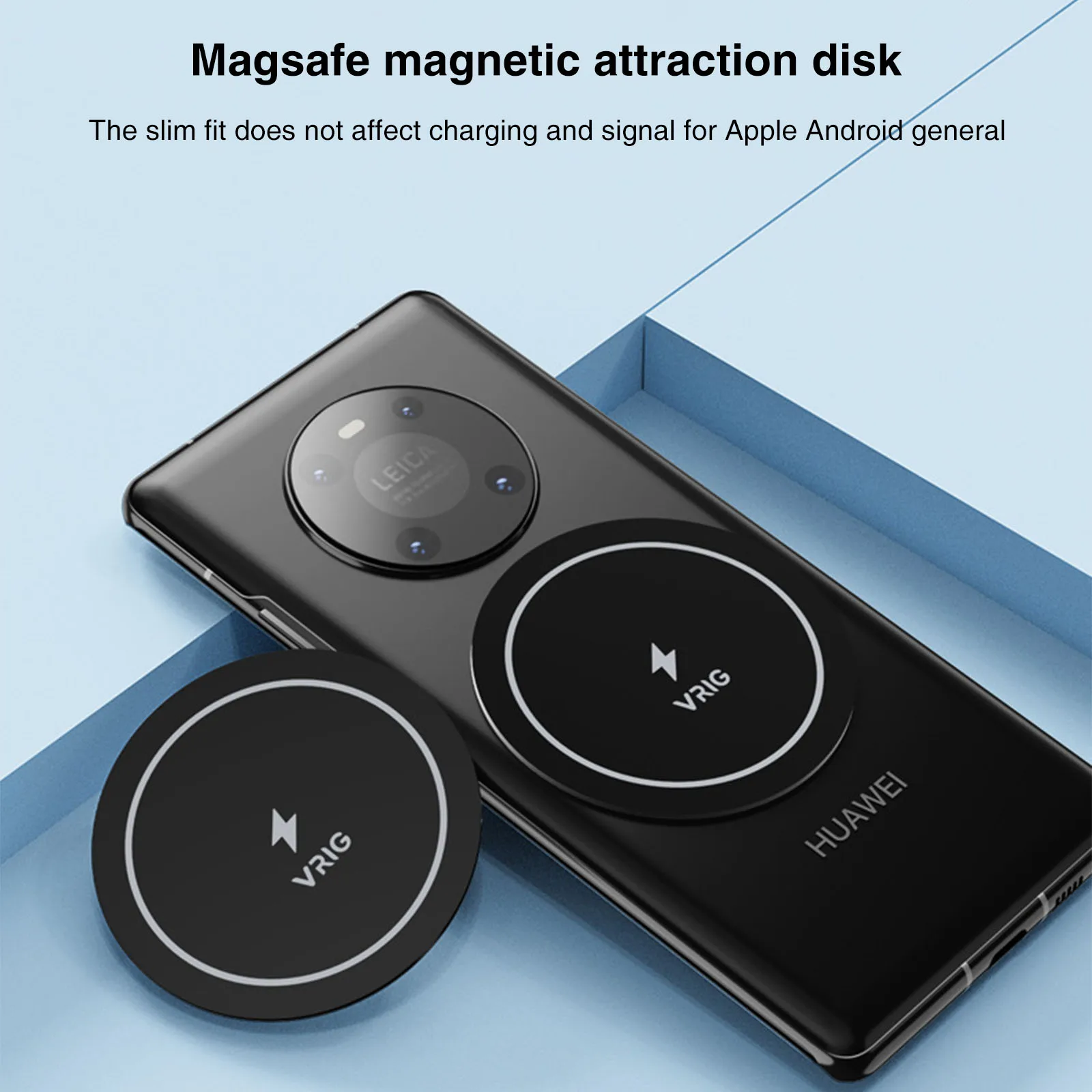 VRIG MG-08 Magnetic Disk For Car Phone Holder Metal Leather Iron Sheets Plate Magnet Mount for IPhone 11 HUAWEI Samsung