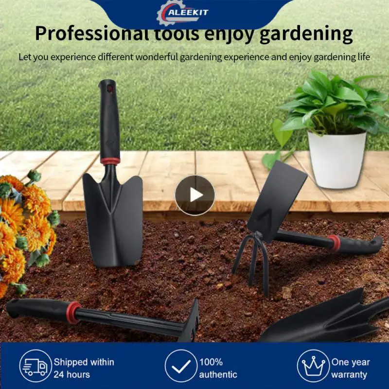 

Садовая лопата с пятью зубьями, большая лопата и маленькая лопата, двойного назначения, садовые инструменты с черной резиновой ручкой, 1 ~ 5 шт.