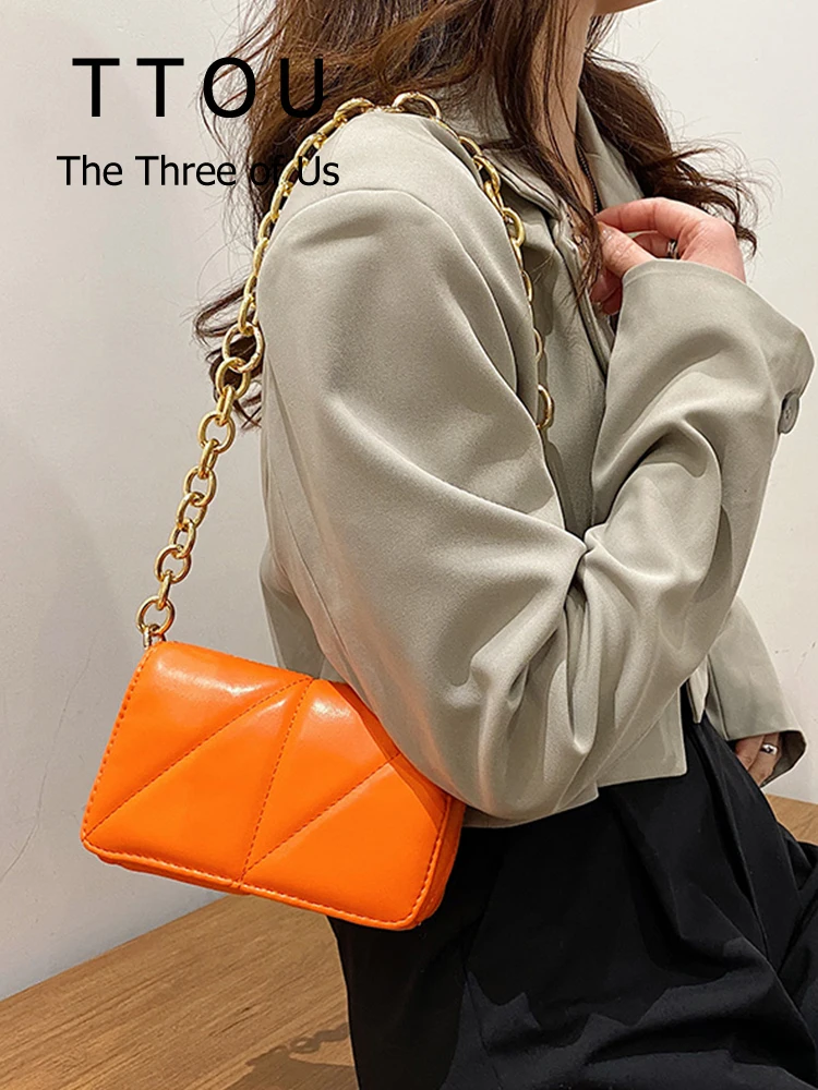 

Chain Leather Flap Small Bag Women 2022 Quilted Plaid Shoulder Crossbody Side Bags Trendy Luxury Purse Brand Designer Handbag