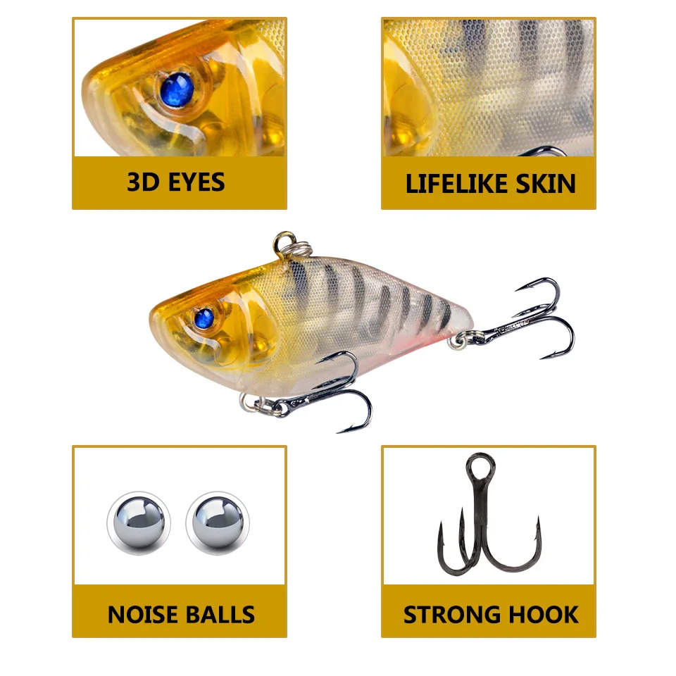 1 шт. VIB жесткая приманка для рыбной ловли 7 см 12 г погружная рыболовная с длинным