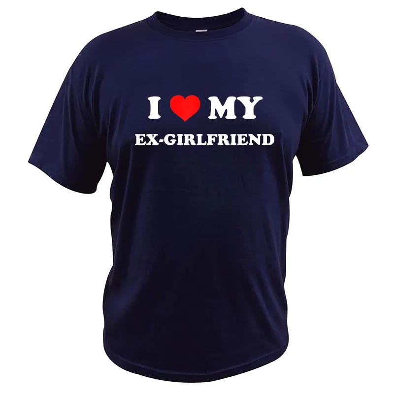Футболка с надписью I Love My Ex-Girl летняя повседневная мягкая футболка унисекс из 100%