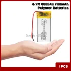 3,7 в 700 мАч Li литиевая полимерная аккумуляторная батарея li po cell 802040 для электронной книги, GPS-рекордера вождения, самодельные наушники, спутниковая навигация