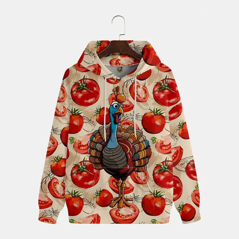 Толстовка с капюшоном на День Благодарения мужская праздничная одежда толстовки