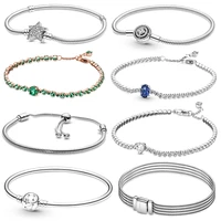 2022 hot sale 17 21 cm silver womens bangle bracelet fitting original design charm diy bangle jewelry making fashion gift