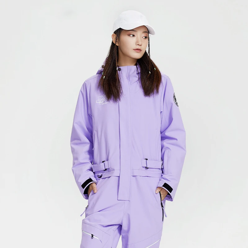 

One Piece Ski Suit 2022 New Women Outdoor Sports Snowboard Jacket Men Plus Cotton Ski Set Overalls Skiing Suits Winter Clothing