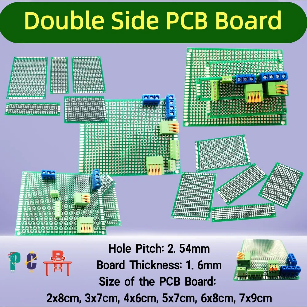 

Двухсторонний прототип «сделай сам», универсальная печатная плата, луженая печатная плата 2x8 3x7 4x6 5x7 6x8 7x9 см, печатная плата для Arduino