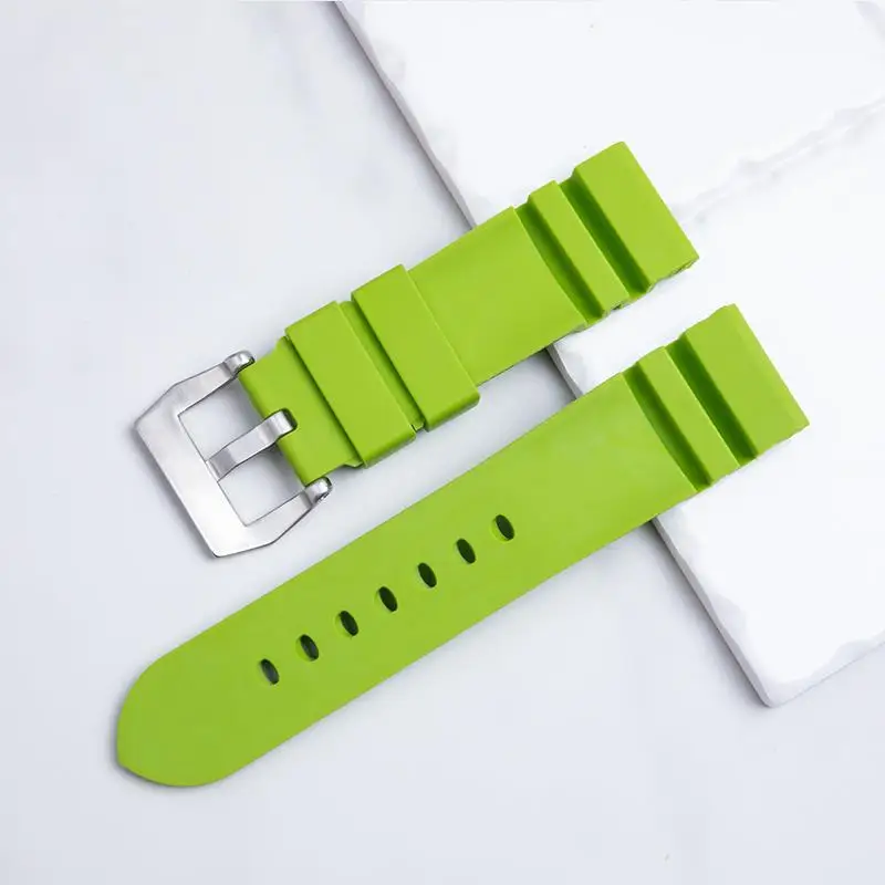 Ремешок HAODEE мягкий резиновый для Panerai погружной ремешок PAM111/441 силиконовый 24 мм 26