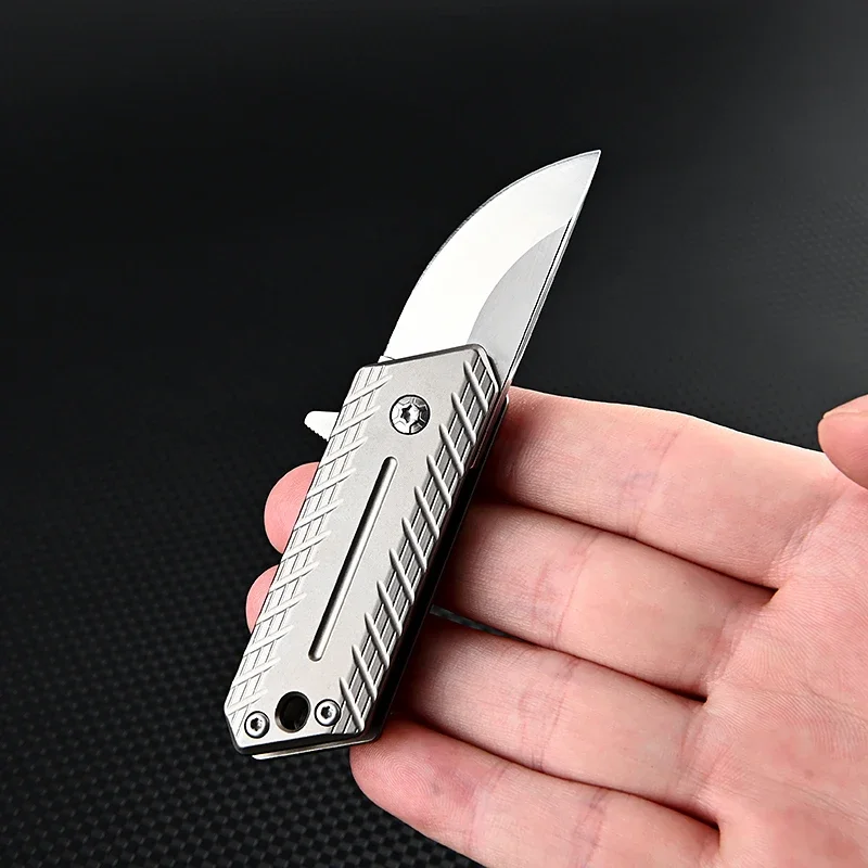 Складной нож из титанового сплава острый стали высокой твердости D2 с