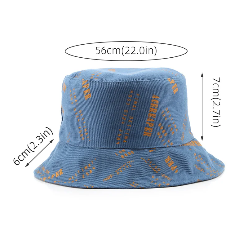 Панама поп двусторонняя из хлопчатобумажной ткани 56 см для мужчин и женщин 2022 |