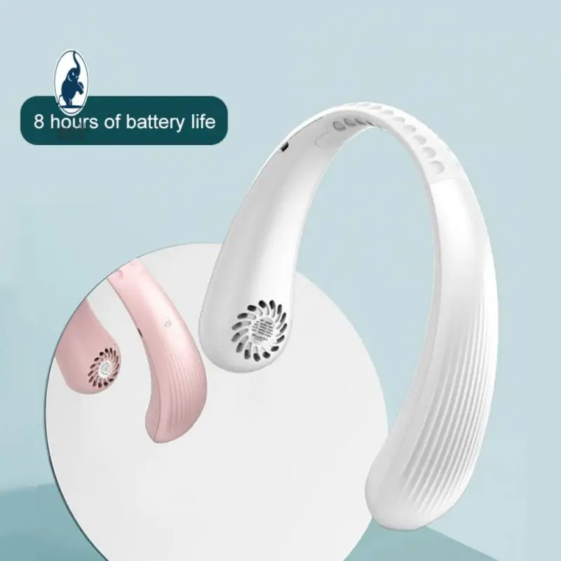 

Ventilador Portable 3 Speed Modes Fans Wireless Electric Abs Neck Fan For Outdoor Sports Travel Sports Cooling Fan Mini