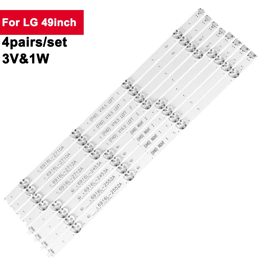 

40 шт., Светодиодная лента для подсветки 49UH650V 49UH6500 49UH6507 49UH6509 49UH650T 49UH650V 49UH652T 49UH664V 49UH668V 49UH676V 49UH6800