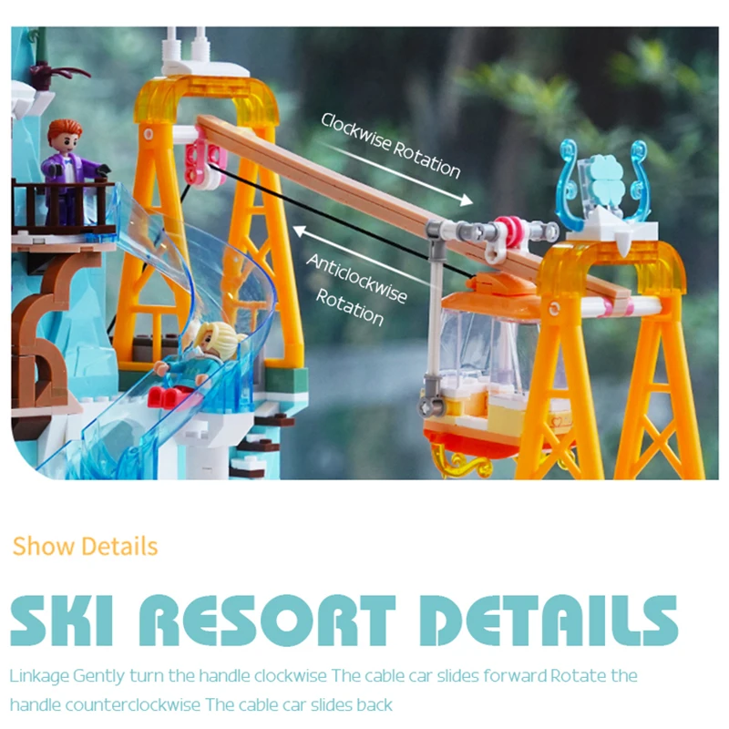 Конструктор горнолыжный серии Ideas Girl курорт строительные блоки модель парка