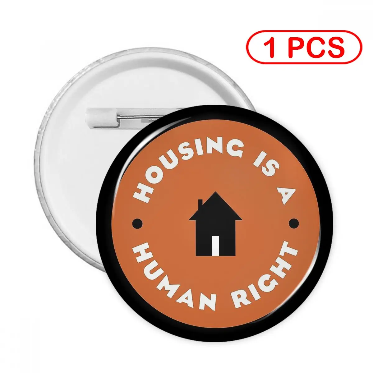 

Soft Button Pin Clothes Brooch Creative Pins Jewelry Decor Cute Badge Housing Is A Human Right Women Child Lapel