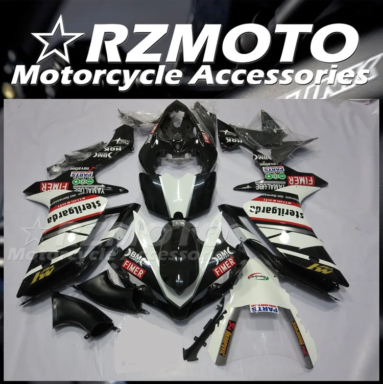 

Инжекционная пресс-форма, новый комплект обтекателей из АБС-пластика для YAMAHA YZF-R1 2007 2008 07 08 R1, комплект кузова черного и белого цвета