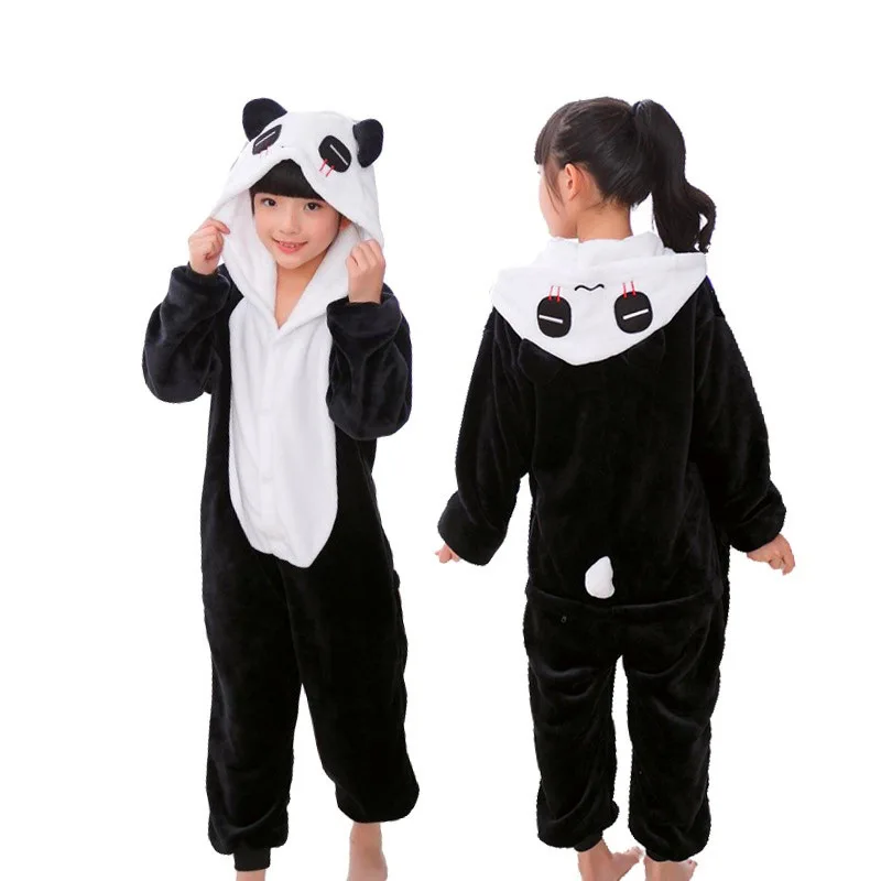 

Детские пижамы с животными ползунки «панда» пижамы милые кигуруми Аниме Мультфильм Косплей Костюм Хэллоуин вечерние комбинезоны