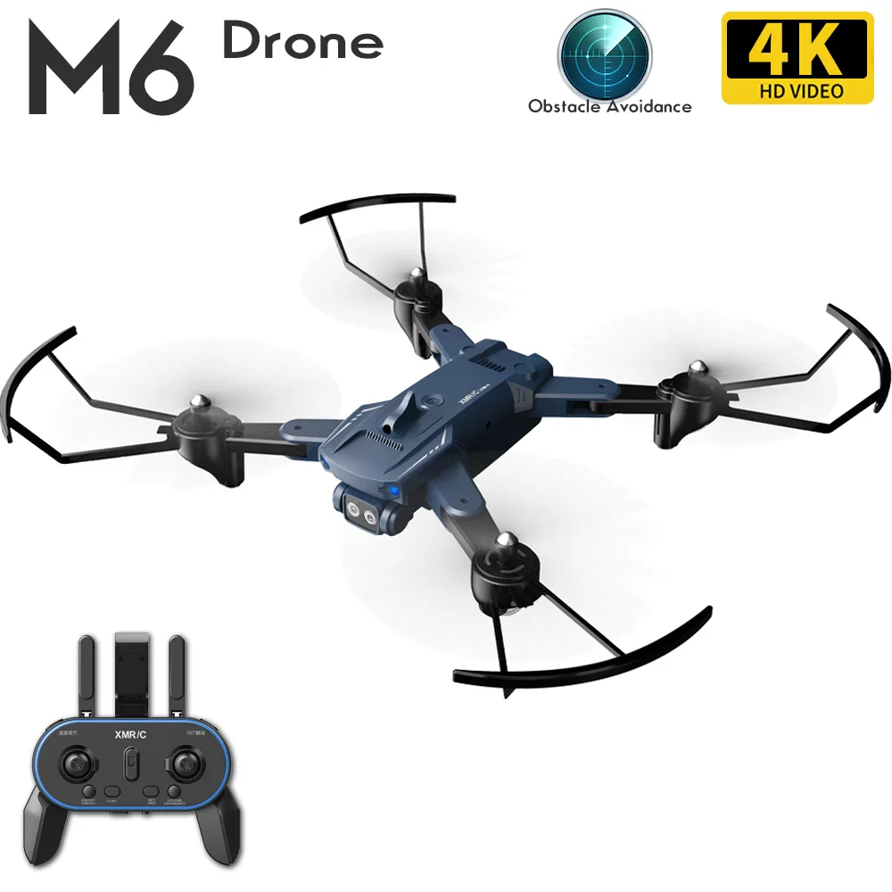 Mini M6 Drone Remote WIFI 4K Professional HD Camera Foldable RC Plane Quadcopter Helicopter Airplane Remote Control Toy