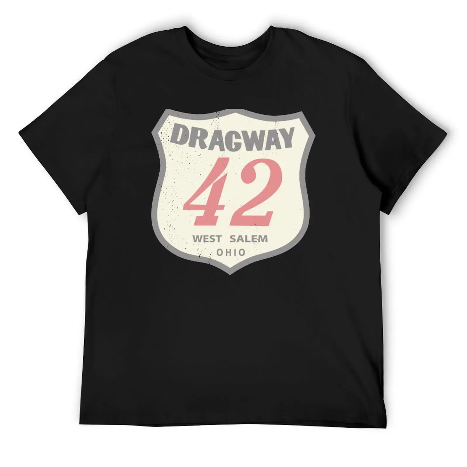 ВИНТАЖНАЯ футболка Dragway 42 West Salem Ohio (Distressed) заготовки для мальчика простые белые