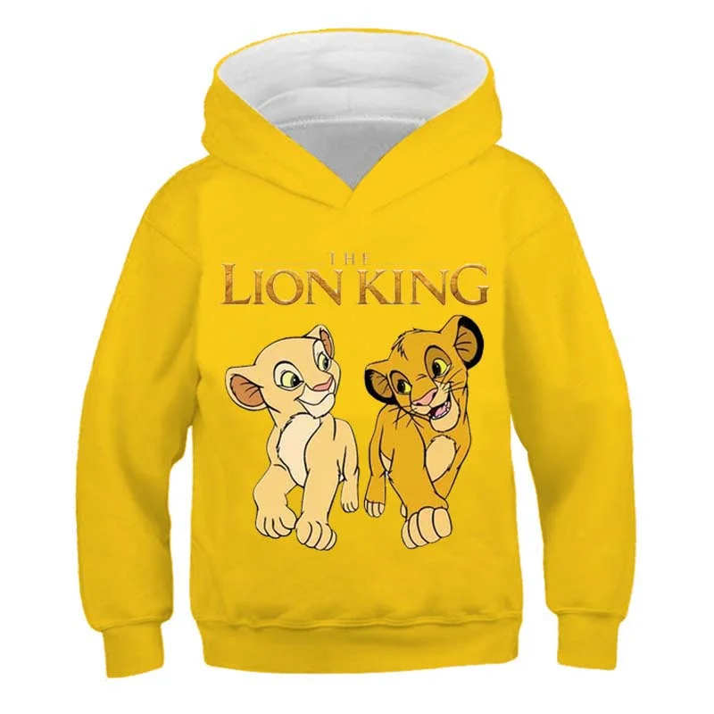 

Spring Lion King Simba Sweatshirt For Boys Impostor Graphic Kids Lion King Simba Hoodies 1-16 Years Children Lion King Hoodies