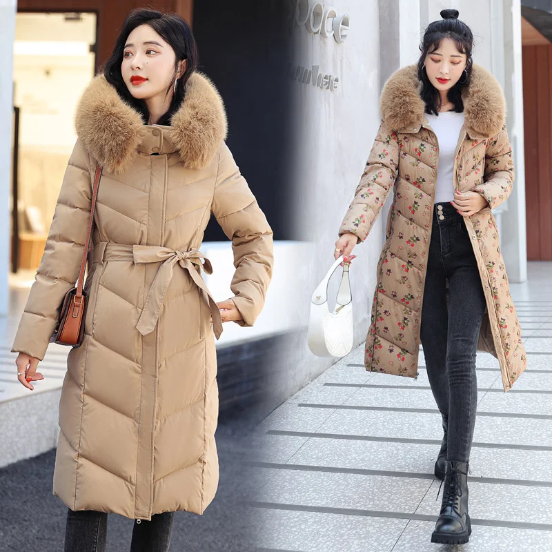 2022 Double Sides Women Winter Jacket Hooded Parka Warm Thicken Female Coat Two Sides Wear Windproof Long Winter Clothes