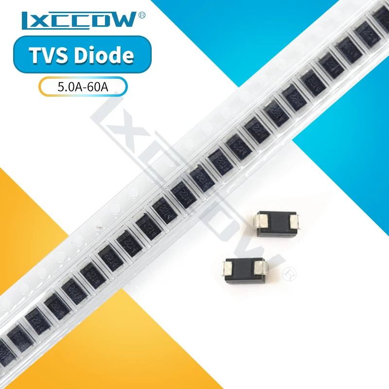 

10PCS TVS Diode SMBJ5.0A SMBJ6.0A SMBJ6.5A SMBJ10A SMBJ15A SMBJ16A SMBJ18A SMBJ30A SMBJ33A SMBJ36A SMBJ60A