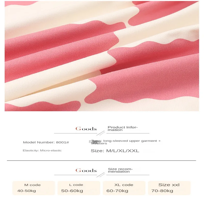 Pajamas paragraphs female suits spring leisure wear cotton cute cartoon in the spring and autumn to wear outside