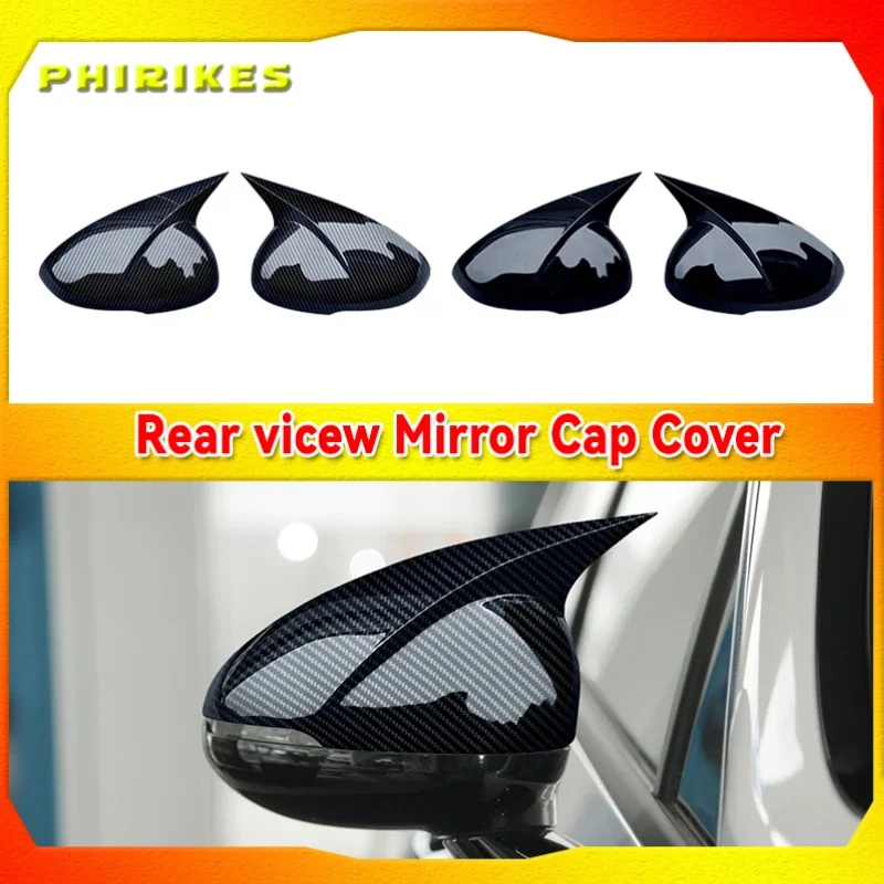 

FOR KIA K5 Optima 2020 2021 Car Body SIDE DOOR REARVIEW MIRROR COVER STICKER TRIM Car-styling ABS Carbon Print Auto Parts