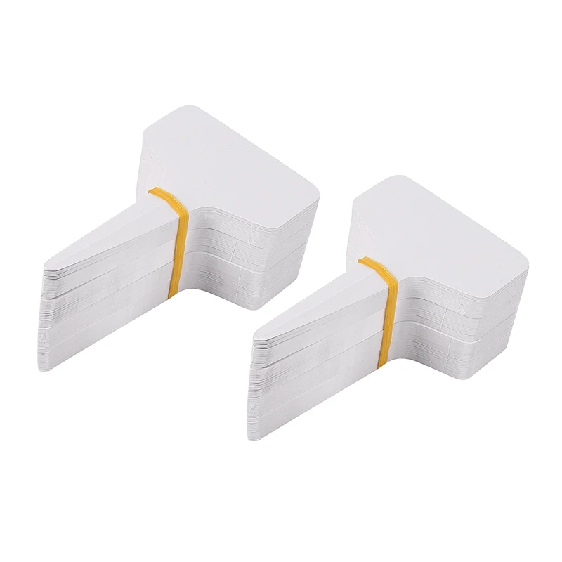 

200 Pack 6 X 10 Cm Plant T-Type Tags Plastic Garden Labels Tags Marker Waterproof, White
