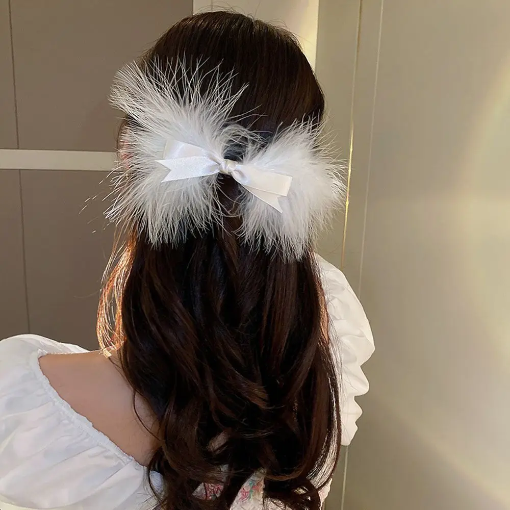 

Заколки для волос с белыми перьями, 1 шт.