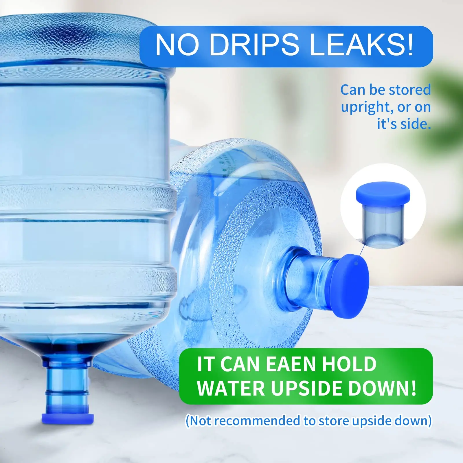 

3PCs Reusable Bucket Lids Blue Silicone No Spill Top Replaceable Lid 5*2.4cm Multifunctional Cover Household Daily Necessities