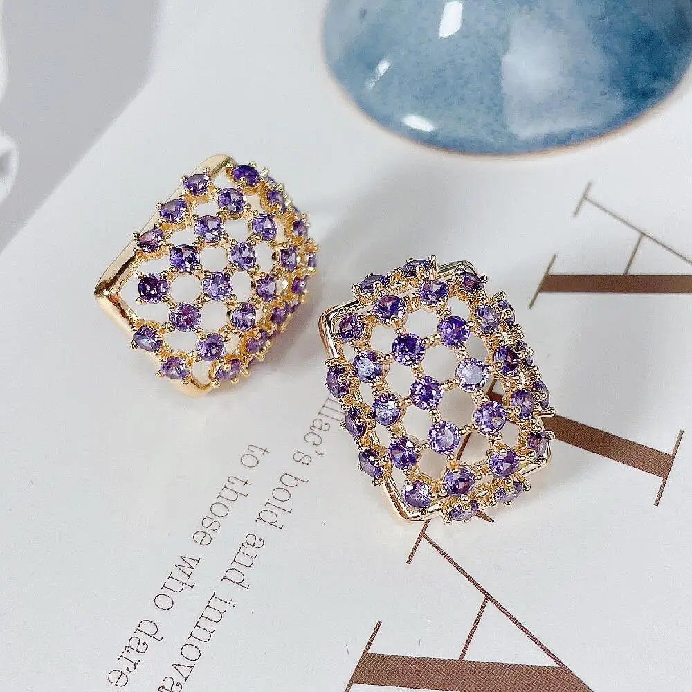 

SENYU Fashion Insect Zirconia Stud Earrings Paved Full CZ Luxury Women Wedding Jewelry Gold Rhodium Plating Copper Earring