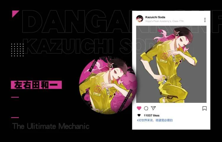 Аниме Danganronpa Mioda Ibuki Kirigiri Kyoko Yasuhiro Taeko Toko Fukawa Kazuichi Souda значок для косплея
