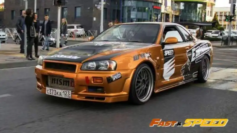 Быстрая скорость 1:64 Skyline GT-R R34 Z-Tune ОГРАНИЧЕННАЯ МОДЕЛЬ из сплава украшения