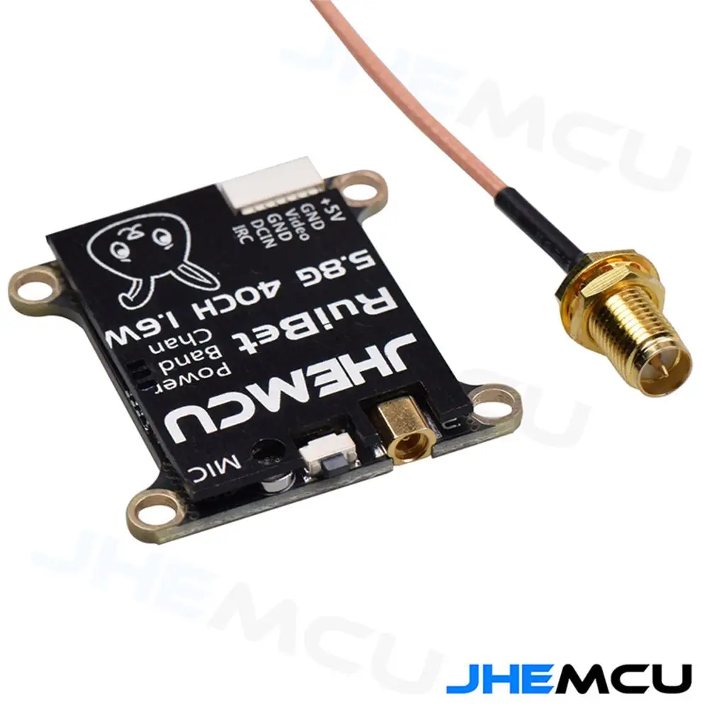 

Jhemcu Ruibet Tran-3016w 5.8g 40ch 1.6w Pitmode 25mw 200mw 400mw 800mw 1600mw Adjustable Vtx 2-6s 30x30mm For Fpv Drones