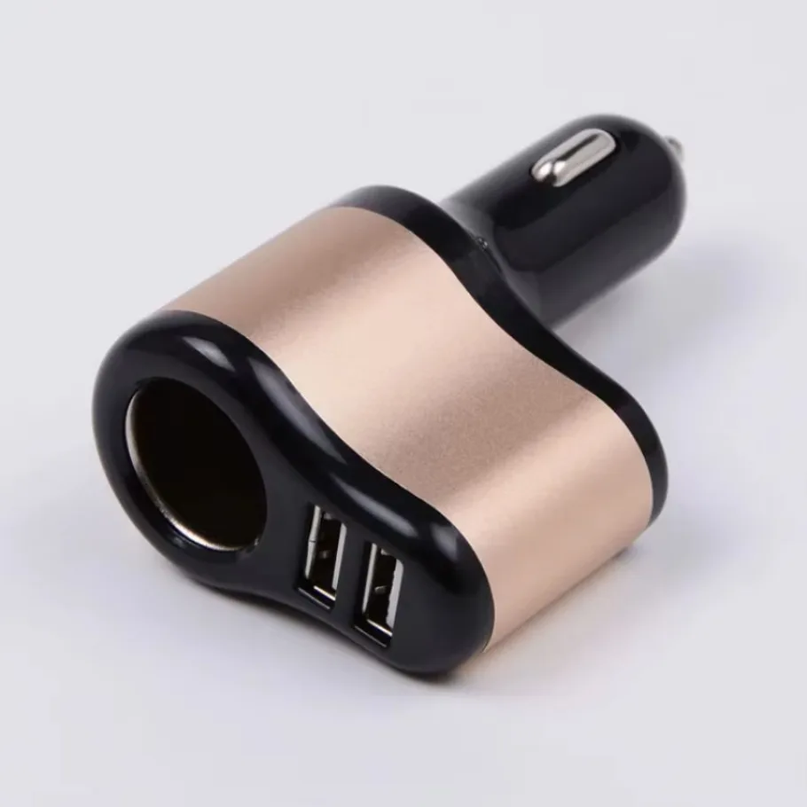 12 В автомобильный прикуриватель 3 1 А двойной порт USB золотое автоматическое
