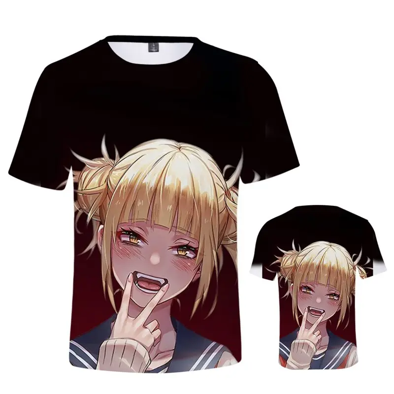 

Футболка Himiko Toga с 3D принтом для мужчин и женщин, летние модные повседневные футболки, стильные женские футболки с аниме «Моя геройская Акаде...
