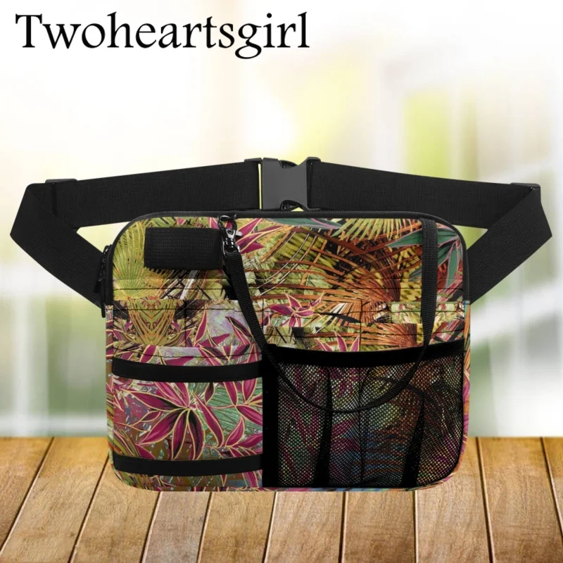 

Переносная поясная сумка twoheart sgirl для медсестер, вместительный Органайзер с коричневым принтом дерева, сумки на бедра для хранения медицинских принадлежностей