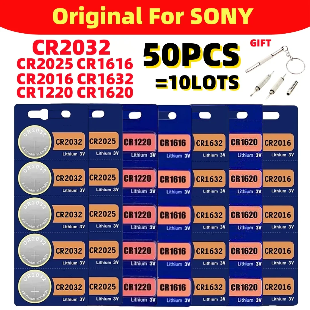 Пульт дистанционного управления для Sony CR2032 CR2025 CR1632 и т. д. 50 шт