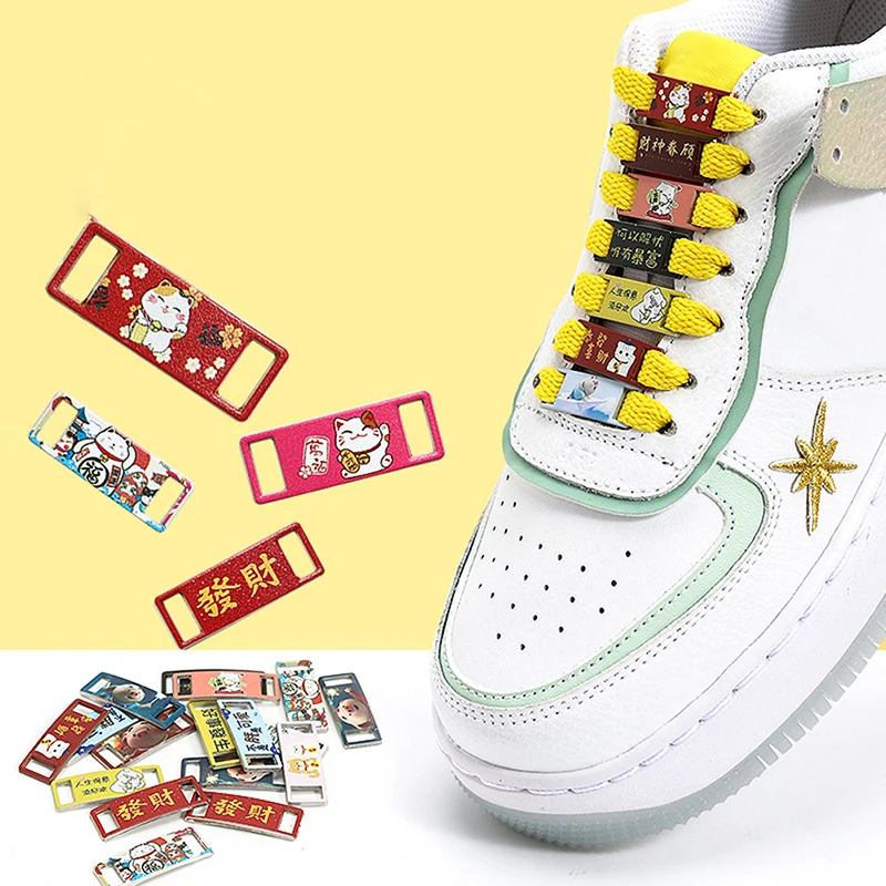 

New AF1 Shoe Charms Fashion Laces Buckle Quality Metal Shoelaces Decorations Chapa Air Force one Shoes Accessories