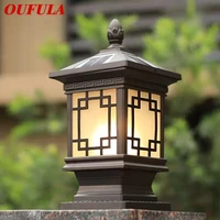 oufula outdoor solar post lamp classical retro waterproof courtyard led for decoration garden balcony villa wall light