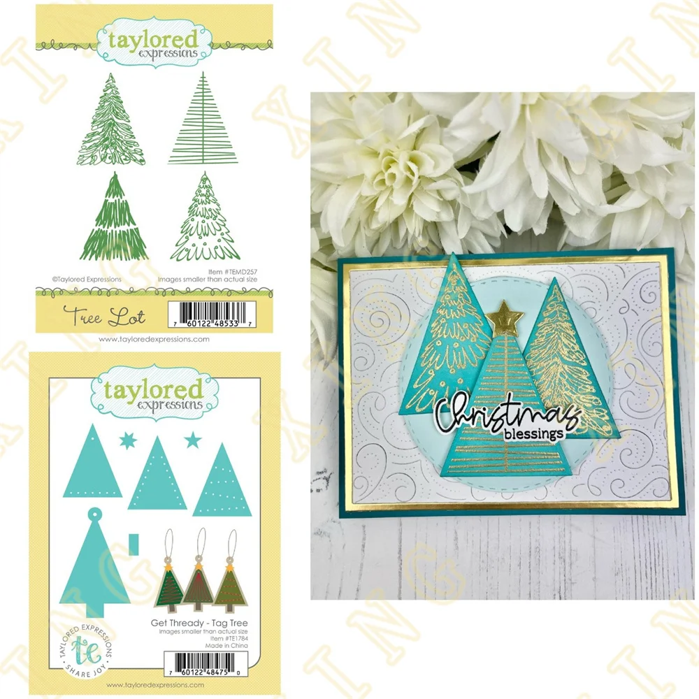 

Christmas Tag Tree New Metal Cutting Dies Clear Stamps Scrapbook Diary Decoration Embossing Template Diy Greeting Card Handmade