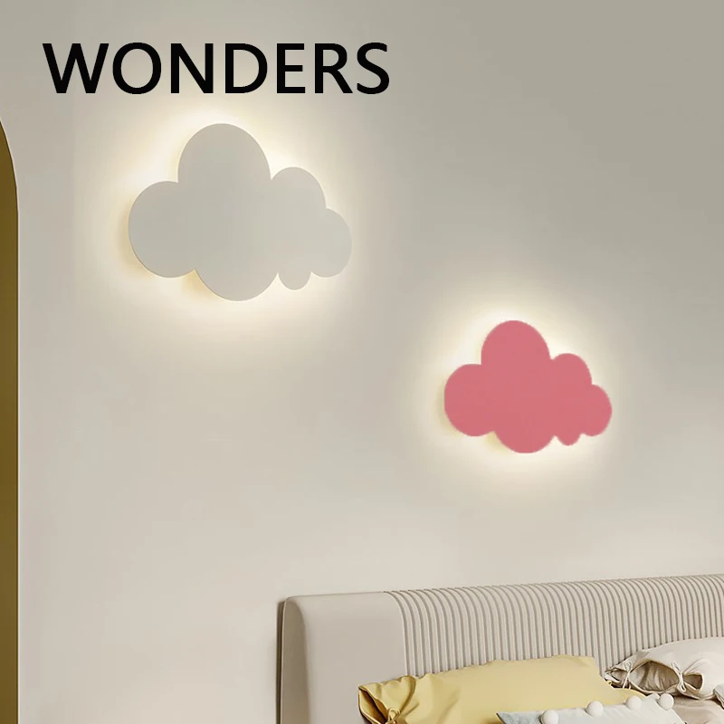 LED Wall Lamps New Colorful Children's Room Cloud Wall Lights Nordic Bedroom Bedside Lamps Home Decors Indoor Lighting Sconces