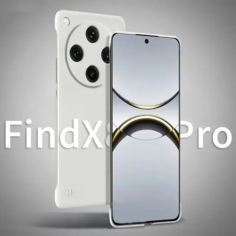 Безрамный тонкий матовый жесткий чехол на заднюю панель для OPPO Find X8 Pro FindX8 5G ShockProof