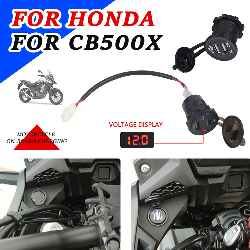 Accessori Moto Dual Usb Charger Socket Adattatore Spina Usb Dc Outlet Per Honda Cb500X Cb 500 X Cb 500X Cb500 X 2019 2020