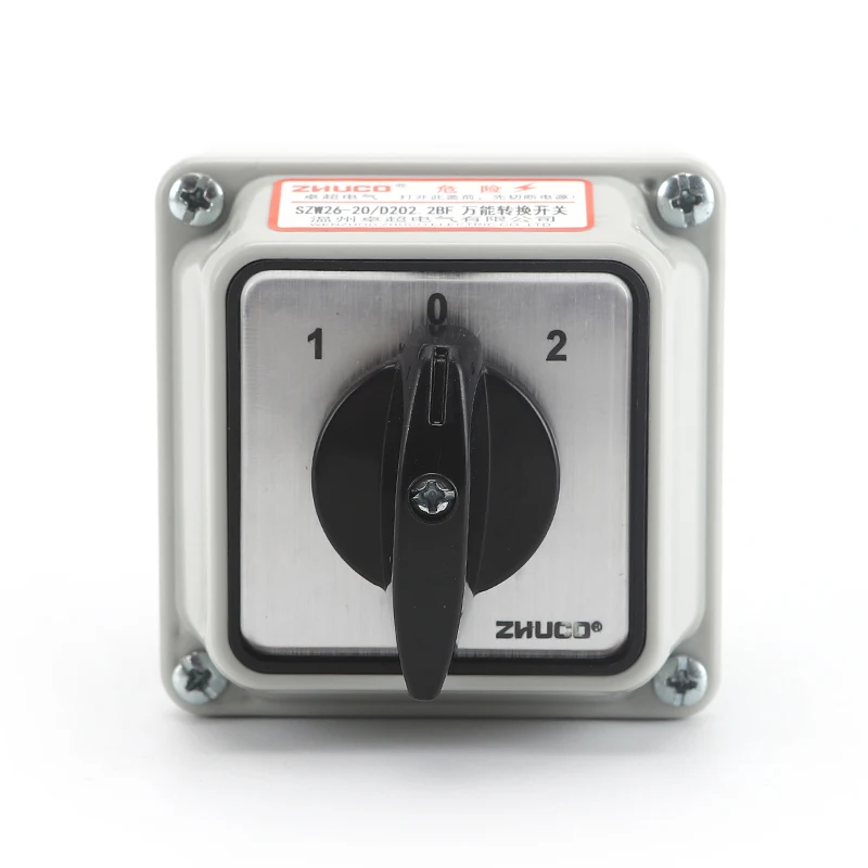 20A 32A 63a 125a 3-позиционный 2-полюсный переключатель поворотный кулачковый с