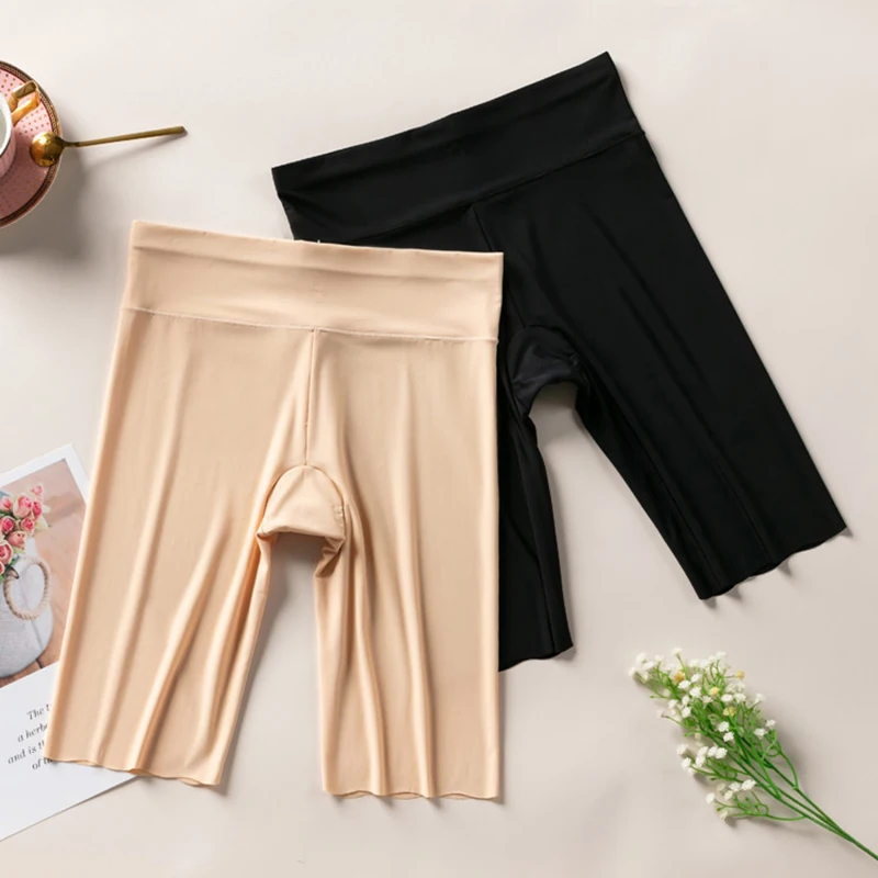 

Seamless Safety Shorts Women Summer Plus Size High Waist Elastic Boxers For Female Anti Chafing Under Skirt Boyshorts Underwear