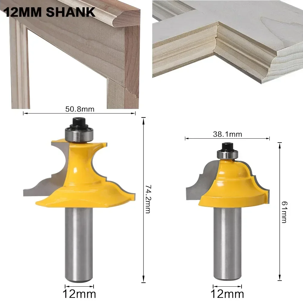 

2 шт./компл. 1/2 "12,7 мм 12 мм фреза с хвостовиком, резьба по дереву, резьба по дереву, римская фреза Ogee и пьедестал, фреза C3, твердосплавный наконечник по дереву