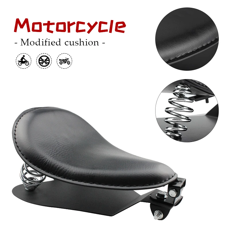 

PU Leather+Neoprene Foam Solo Seat Base Spring Bracket Kit For Sportster Bobber Chopper
