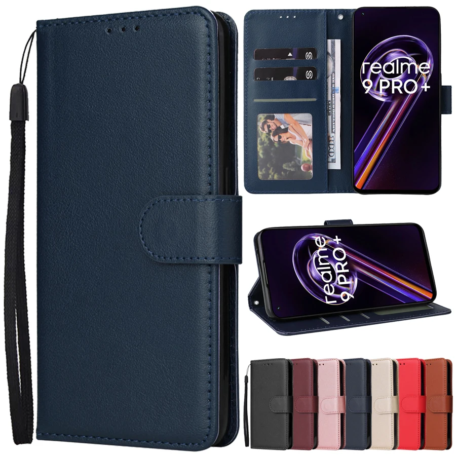 

Wallet Leather Case For Realme 9i 9 Pro 8i 8 Pro 7i Narzo 20 C25 C21Y C2 OPPO Find X5 Lite A96 A76 A74 A54 A37 A36 A16 A15 A3S