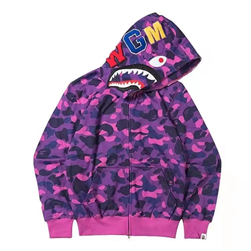 

Новинка 2020, модная зимняя мужская камуфляжная Толстовка Bape Shark из полиэстера, молодежная одежда для пар, уличная одежда, женский свитер в сти...