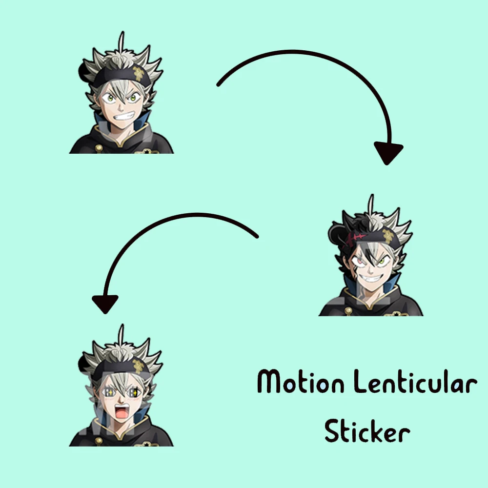 

Black Clover Anime Asta Cartoon 3D Sticker Car Sticker Waterproof Decals Laptop Anime Home Decor Wall Stickers